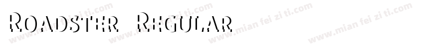 Roadster Regular字体转换